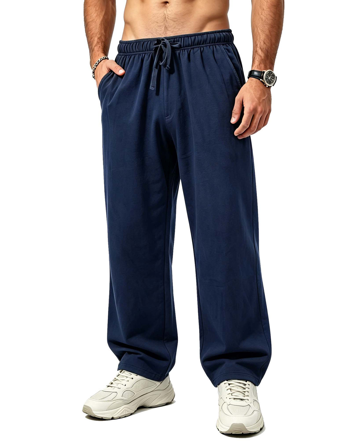 REDESS Mens Sweatpants Soft Fleece Straight Active Casual Jogger Pants Running Workout Gym Pants with Pockets