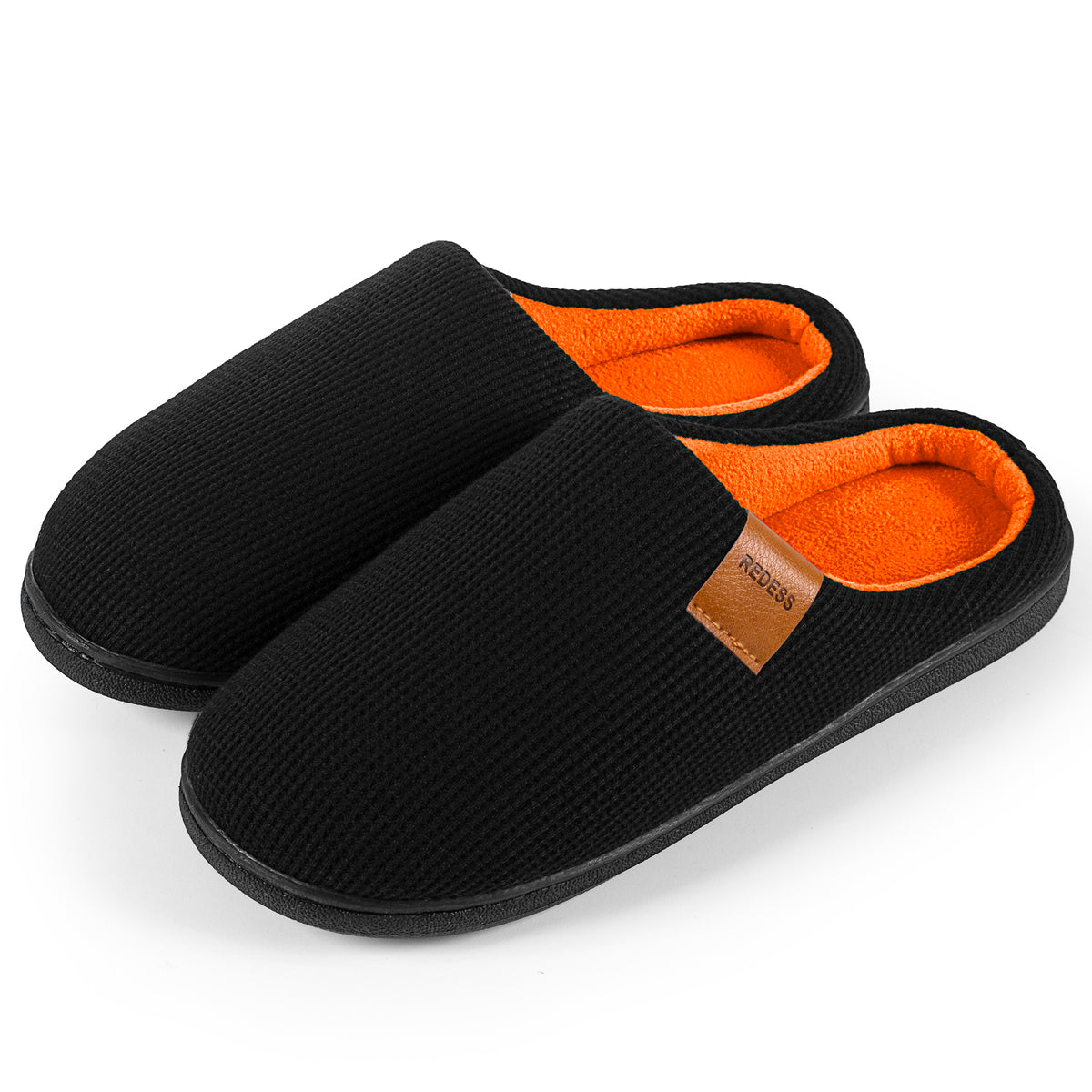 REDESS Slippers for Women & Men Closed Toe Faux Fur Memory Foam Comfy House Slippers for Women and Men