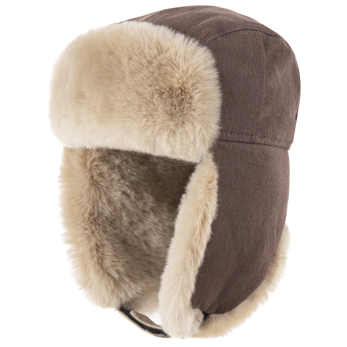REDESS Men's Trapper Hat Winter Warm Ear Flaps Hunting Trapper Black Hat for Men and Women