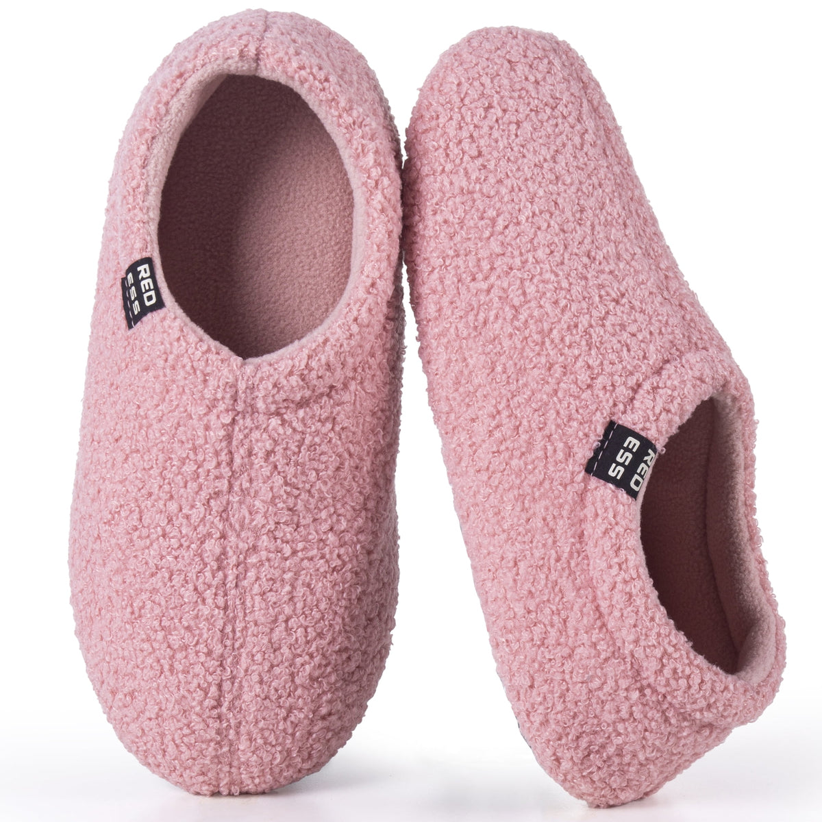 REDESS Slippers for women, Closed Back Curly Fleece Indoor House Shoes