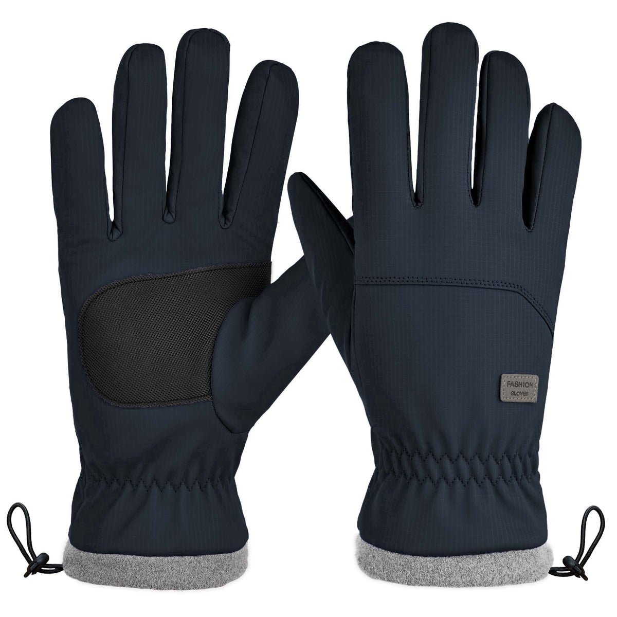 REDESS Unisex Winter Waterproof Black Gloves for Men and Women for Ski Driving Running Cycling Cold Weather