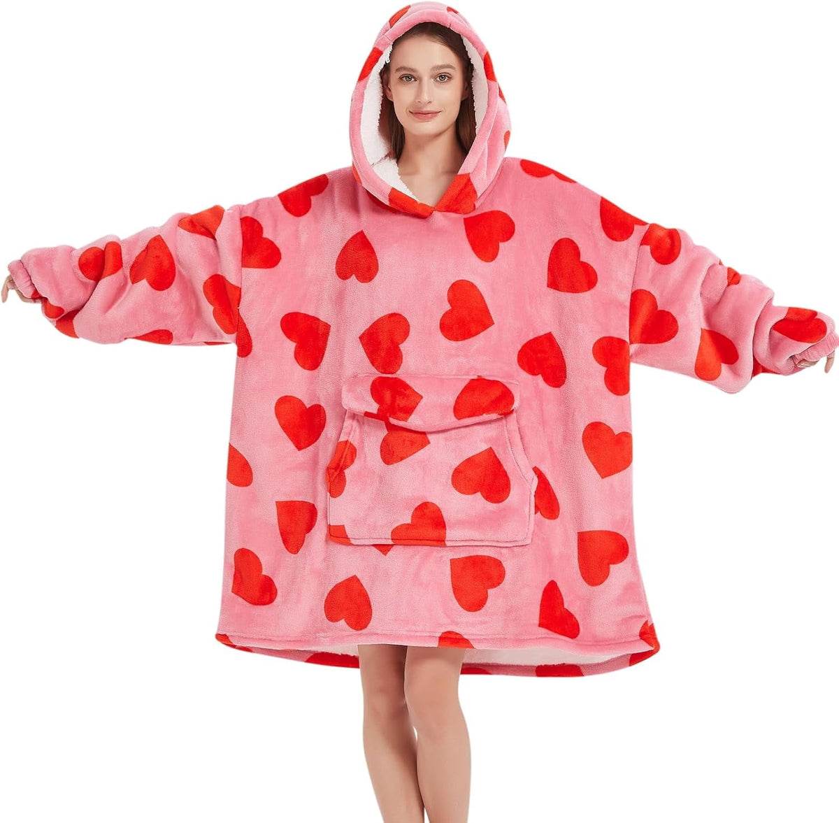 REDESS Wearable Blanket Hoodie, Oversized Blanket Hoodie Sweatshirt for Adults Women Men