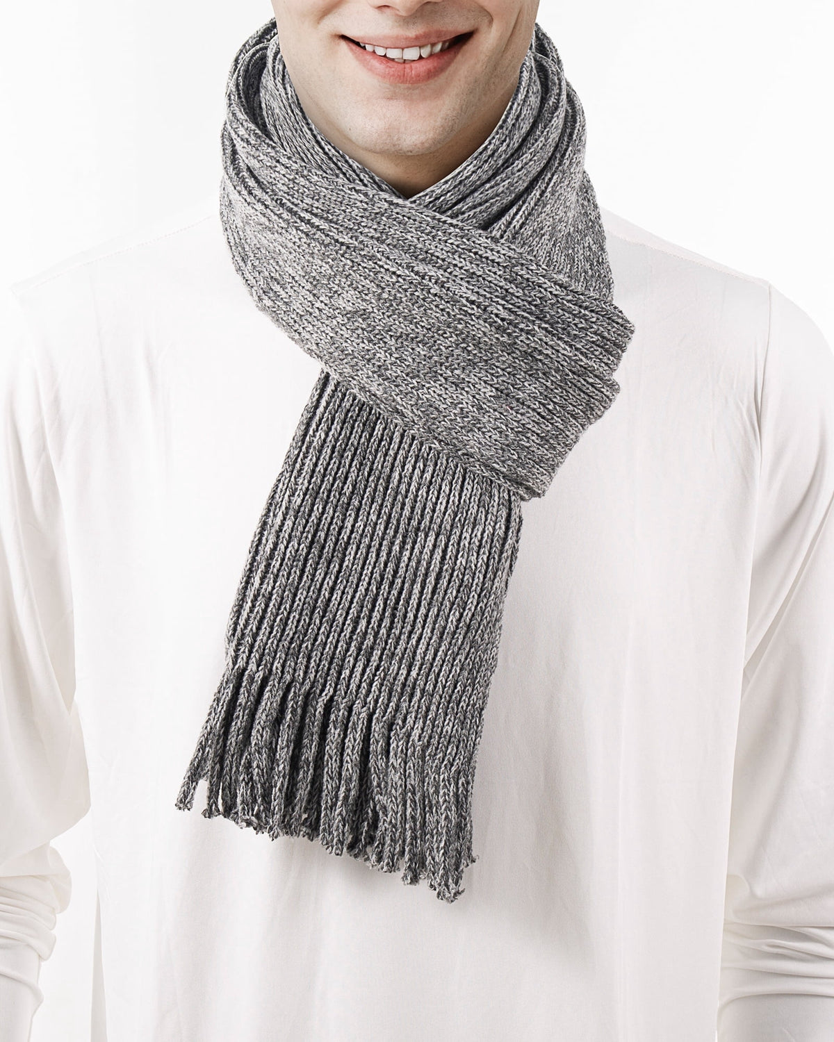 REDESS Winter Scarf for Men and Women Knit Long Thick Scarves for Adult Cold Weather Black