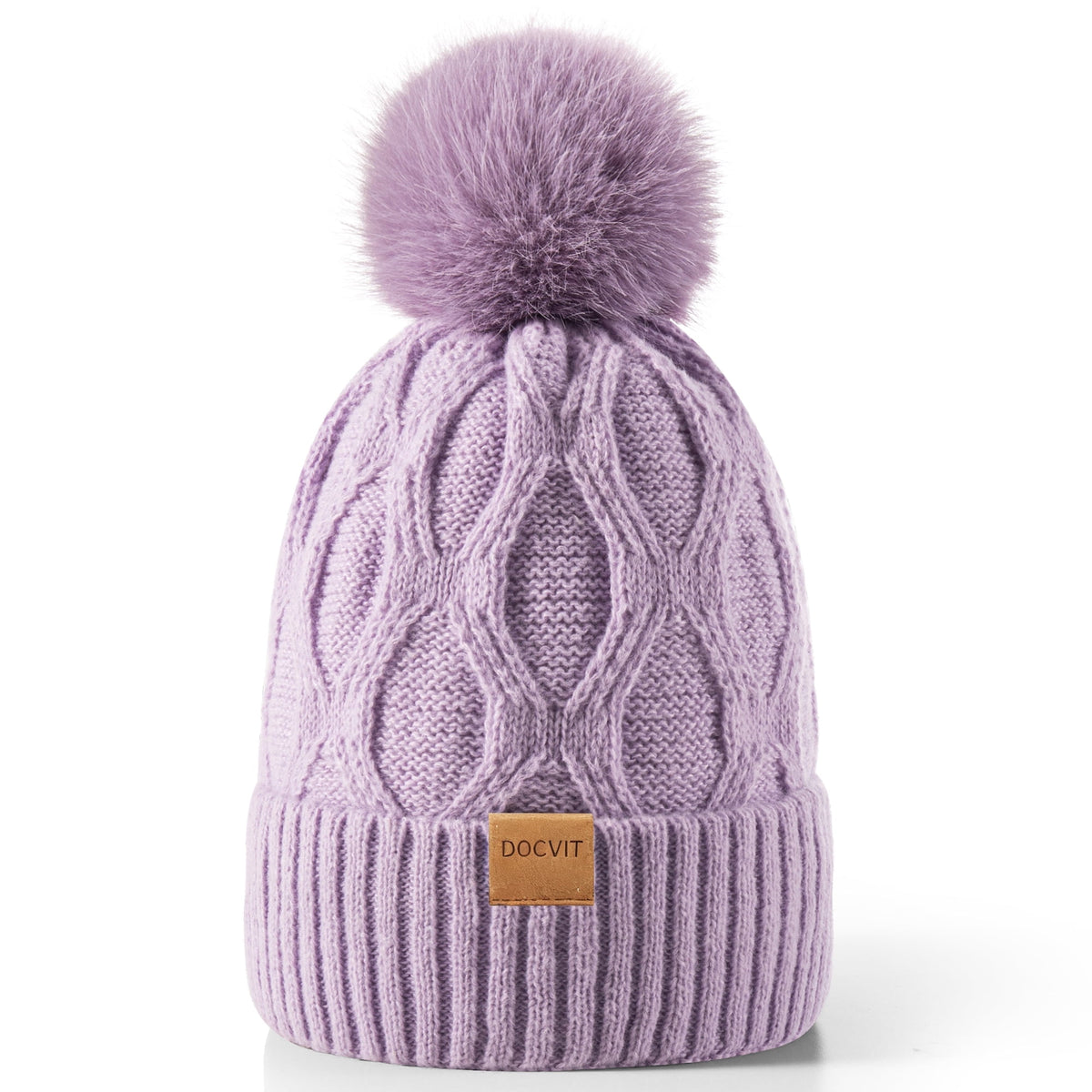 REDESS Womens Winter Beanie Hat with Warm Fleece Lined Black