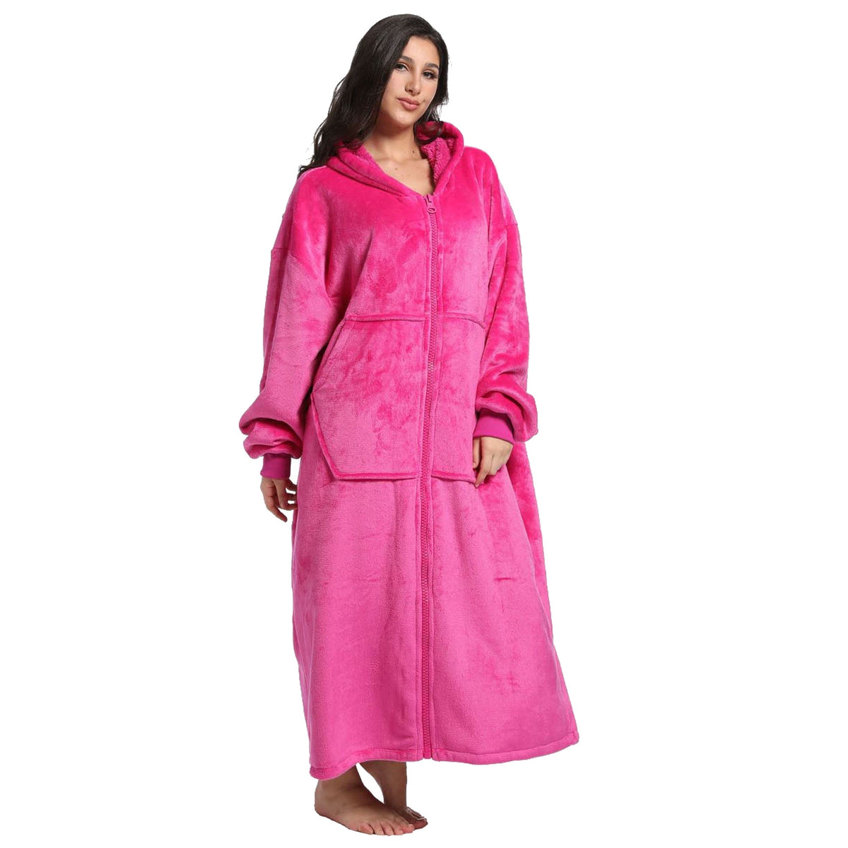 REDESS Oversized Wearable Blanket Hoodie Sweatshirt for Adults Women Men-Dark Grey