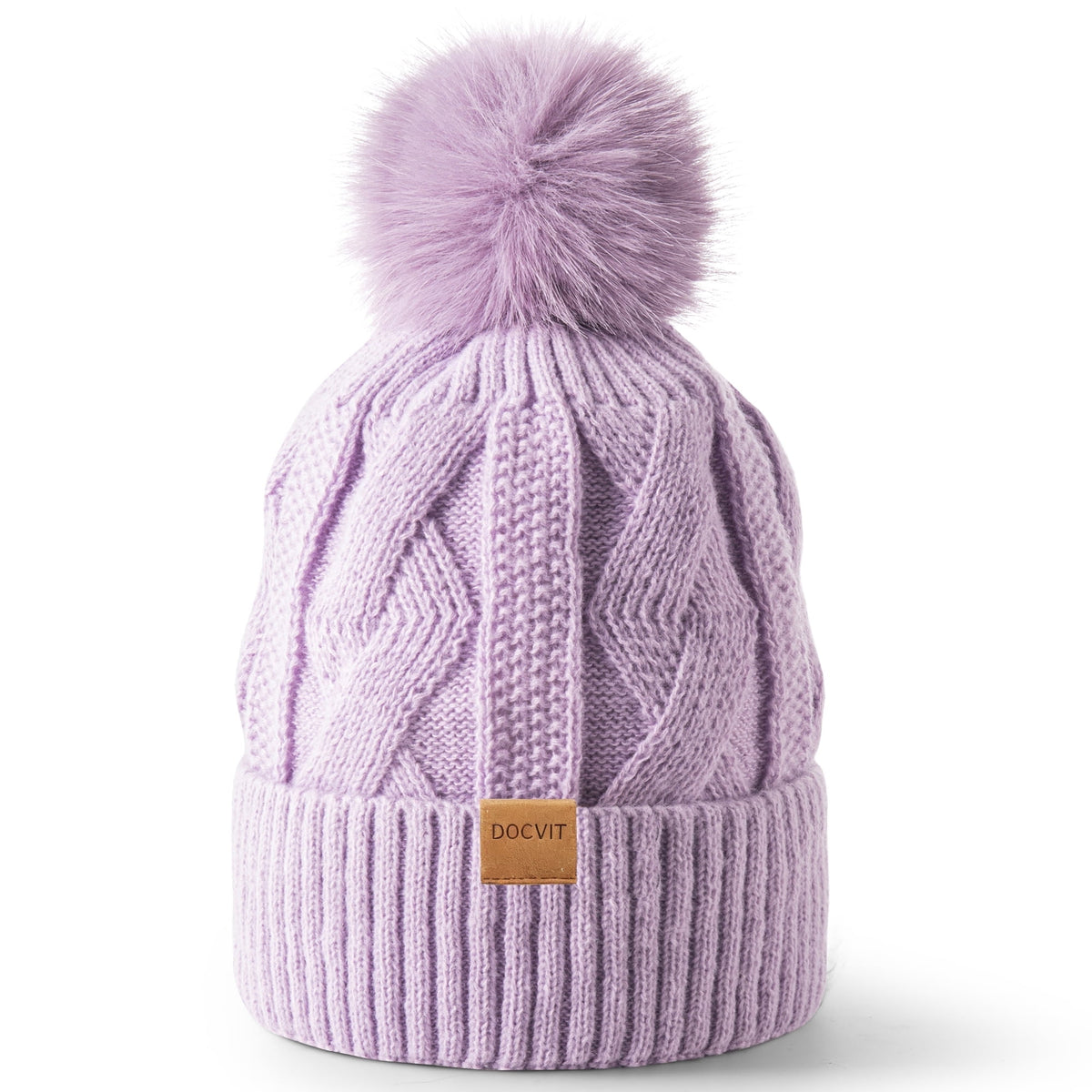 REDESS Beanie Hats for Women,Winter Warm Knitted Fleece Lined Hats Black
