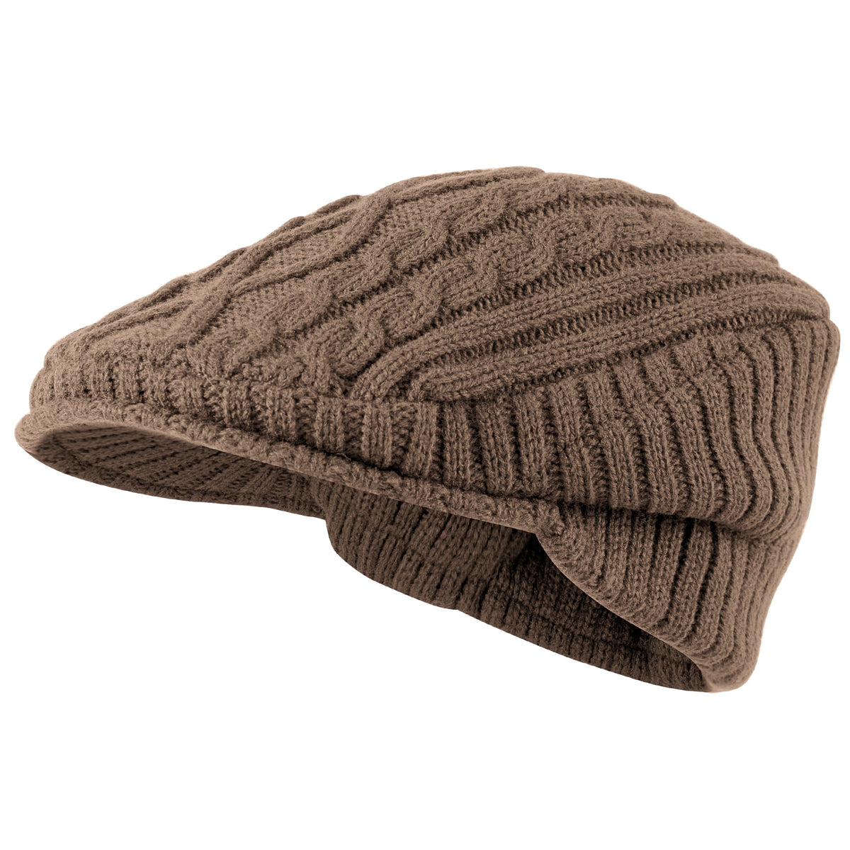 REDESS Winter Beanies Hat for Women,Knit Brimmer Hat Slouchy Beanie Cap with Visor Black