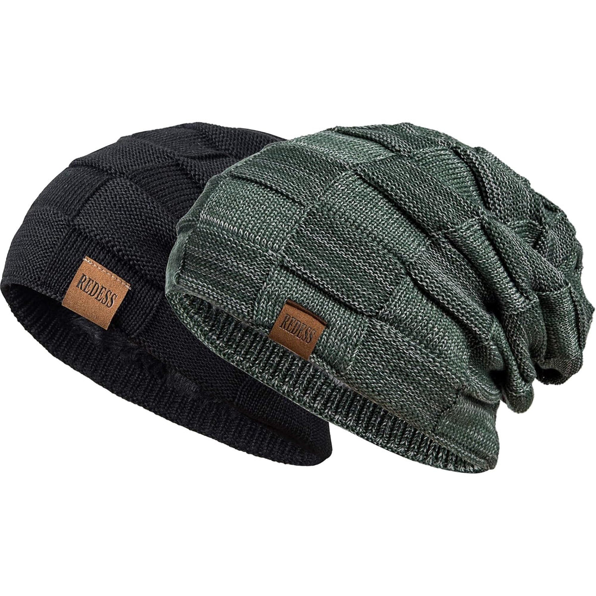 REDESS Beanie Hat for Men and Women Winter Warm Hats Knit Slouchy Thick Skull Cap