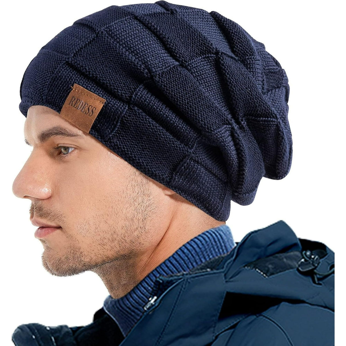 REDESS Beanie Hat for Men and Women Winter Warm Hats Knit Slouchy Thick Skull Cap