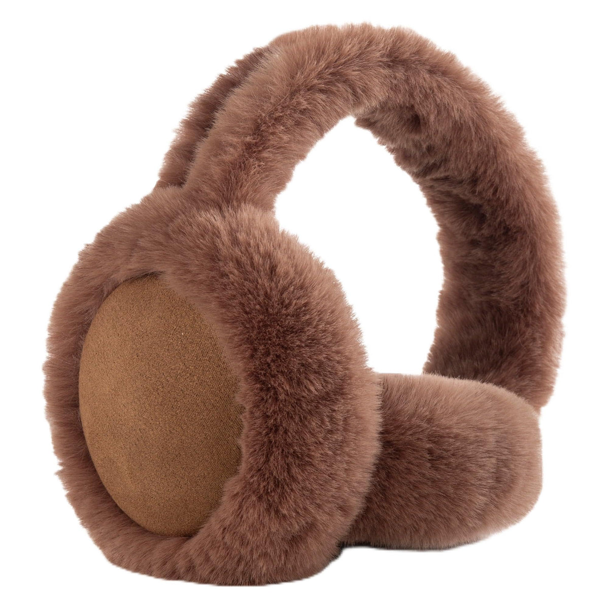 REDESS Women's Winter Warm Earmuffs Girls Faux Fur Cute Foldable Ear Warmers,Black