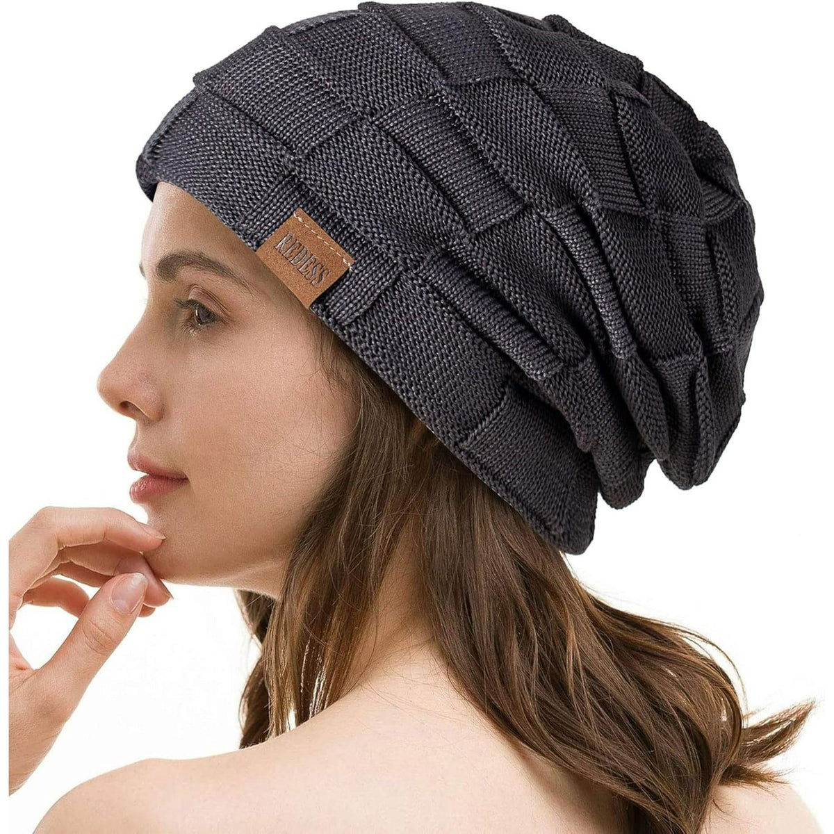 REDESS Beanie Hat for Men and Women Winter Warm Hats Knit Slouchy Thick Skull Cap