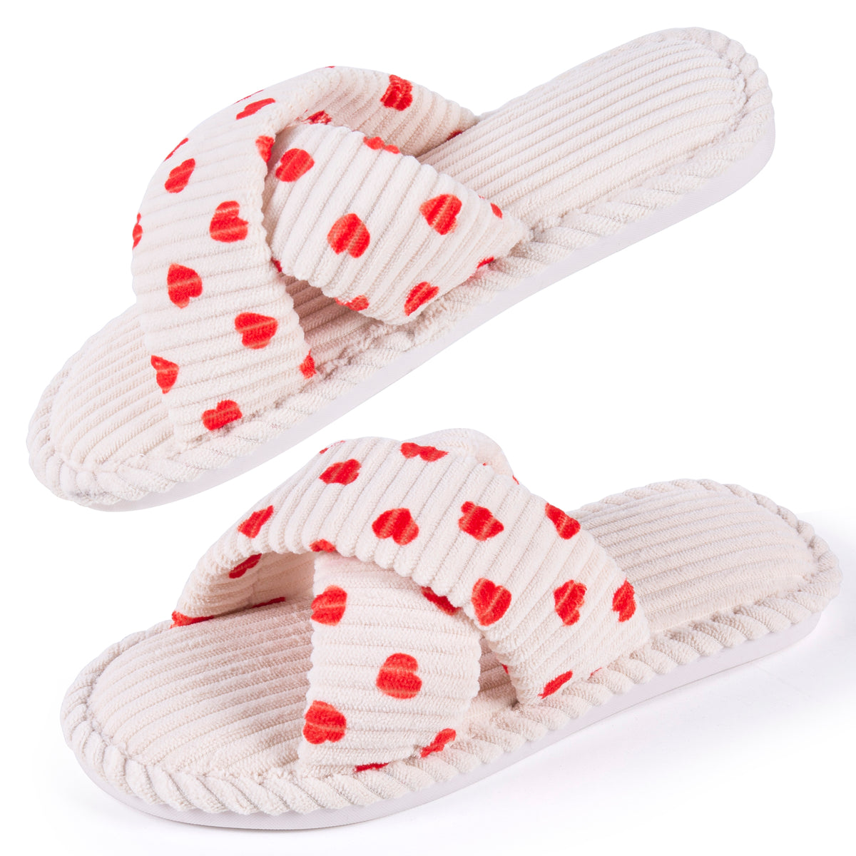 REDESS Slippers for Women Cross Band Womens Slippers Memory Foam House Slippers