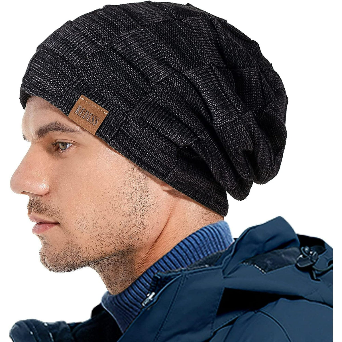 REDESS Beanie Hat for Men and Women Winter Warm Hats Knit Slouchy Thick Skull Cap