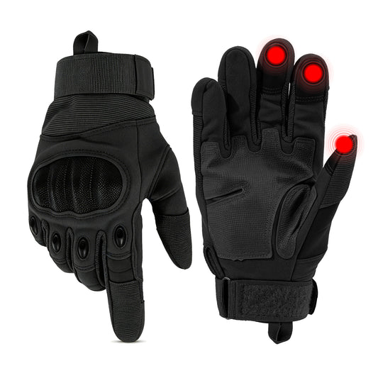 REDESS Motorcycle Gloves for Men and Women Touchscreen Full Finger Gloves with Hard Knuckle Protection for Biker Riding Driving Glove