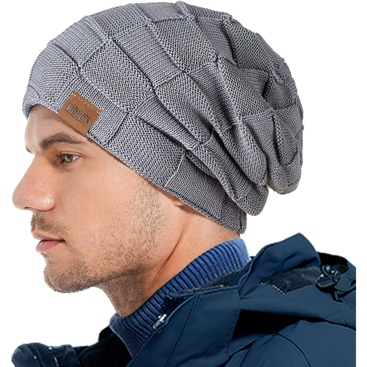 REDESS Beanie Hat for Men and Women Winter Warm Hats Knit Slouchy Thick Skull Cap