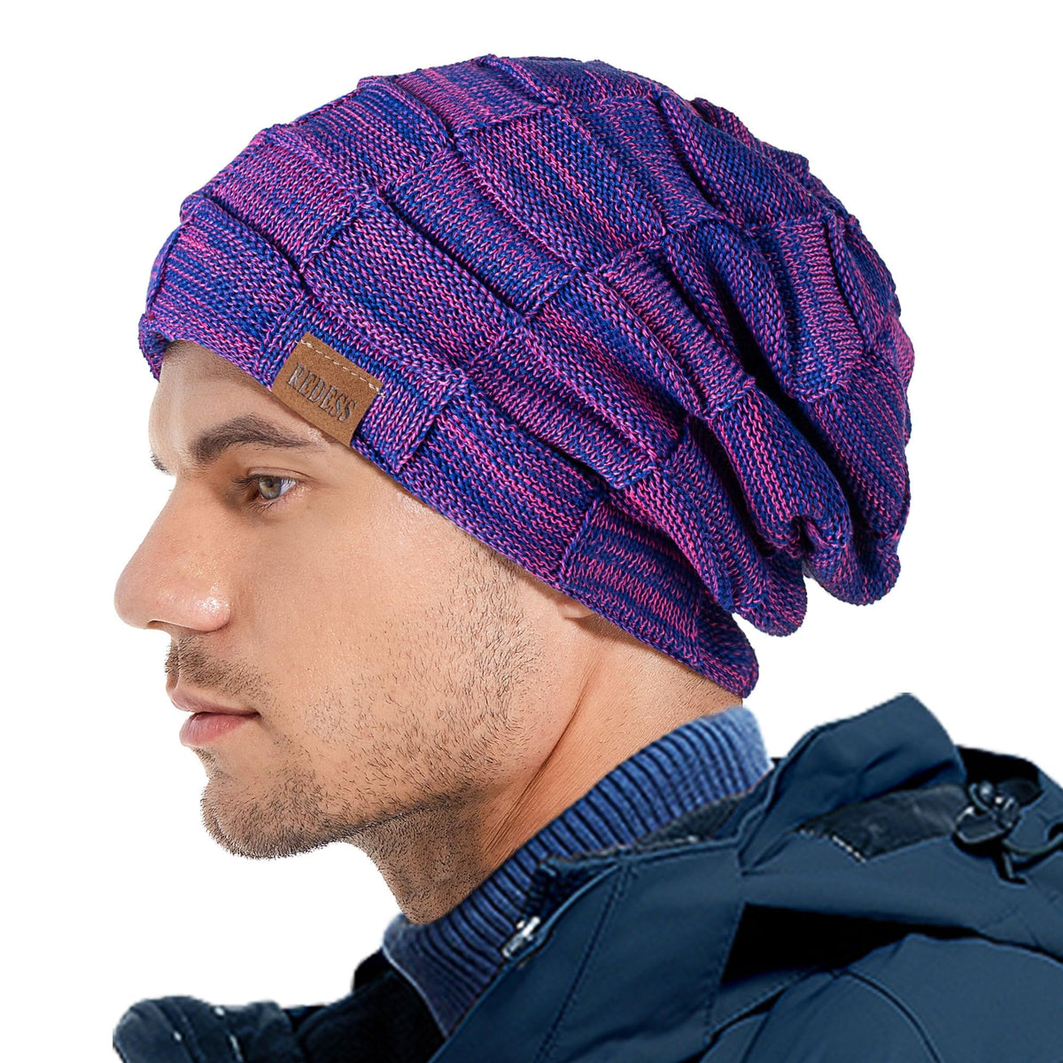 REDESS Beanie Hat for Men and Women Winter Warm Hats Knit Slouchy Thick Skull Cap