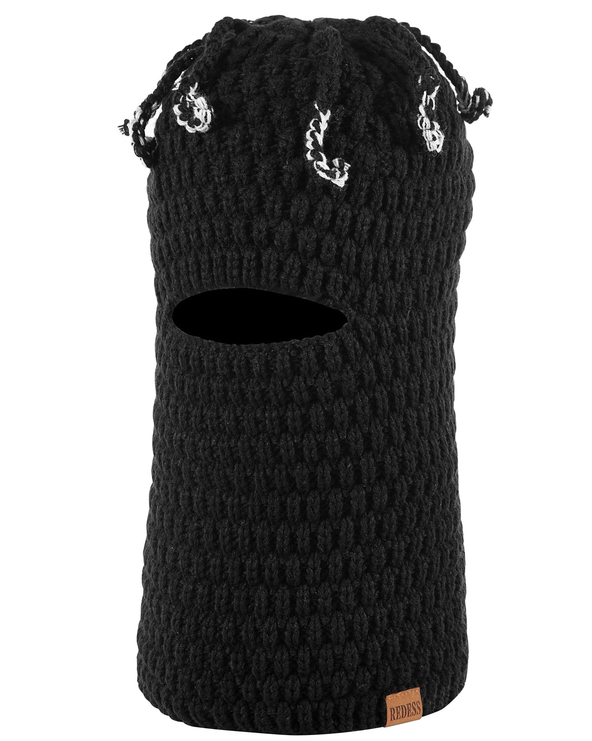 REDESS Balaclava Ski Mask for Men and Women,Warm Acrylic Windproof Winter Hat for Motorcycle Ski Hiking,Black
