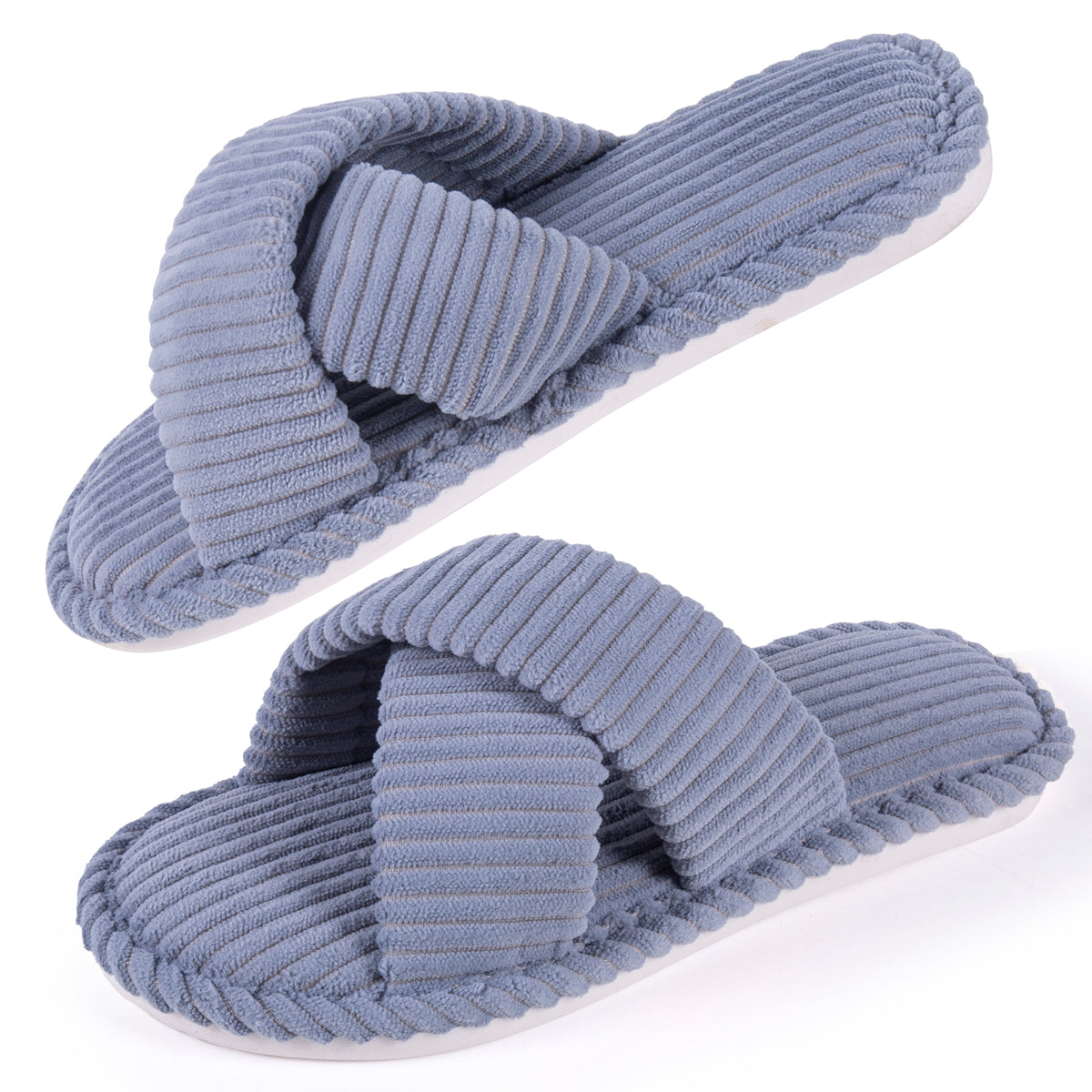 REDESS Slippers for Women Cross Band Womens Slippers Memory Foam House Slippers