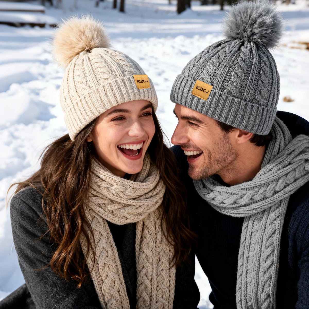 REDESS Women's Hat and gloves Scarf Winter Set,Beanie Hat Touch Screen Gloves Long Scarf Sets for Women