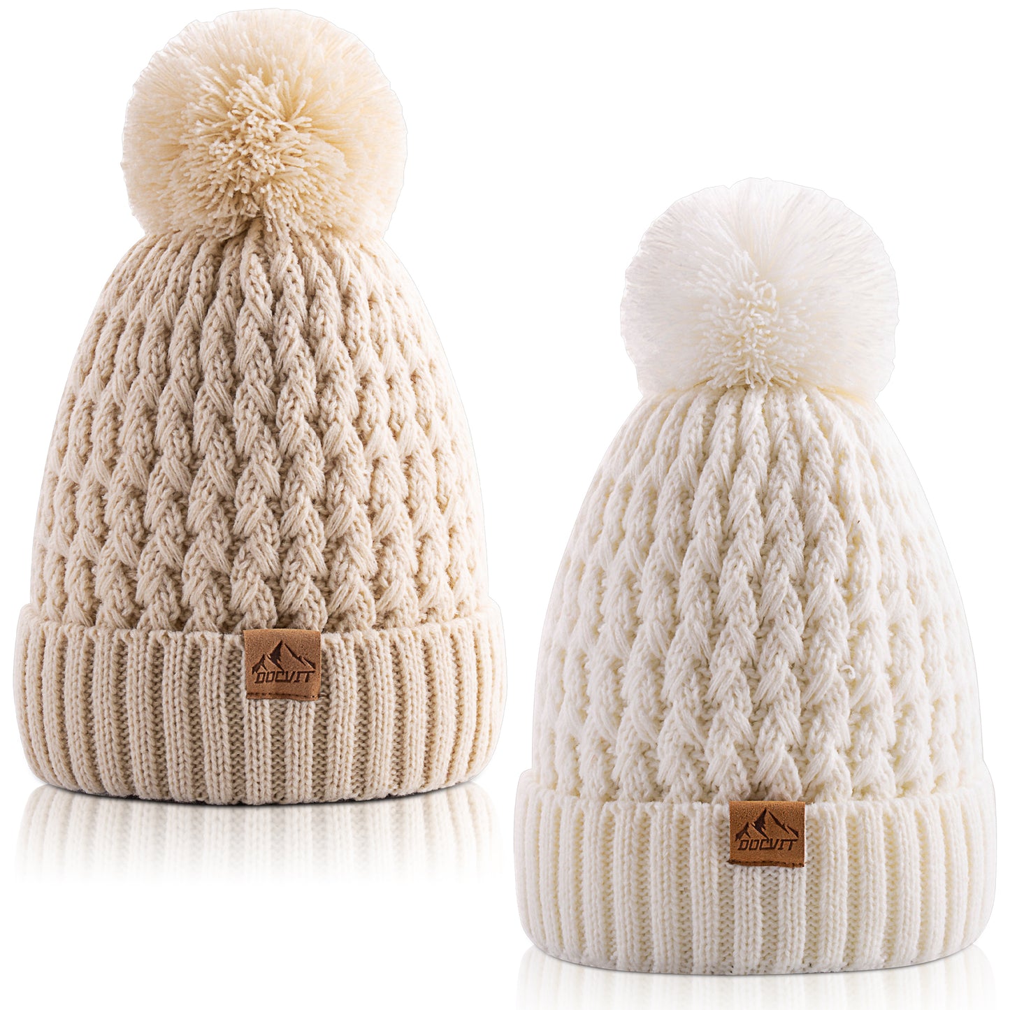 REDESS Kids Winter Beanie Hat, Knit Skull Cap for Girls Boys 3-9 Years Old