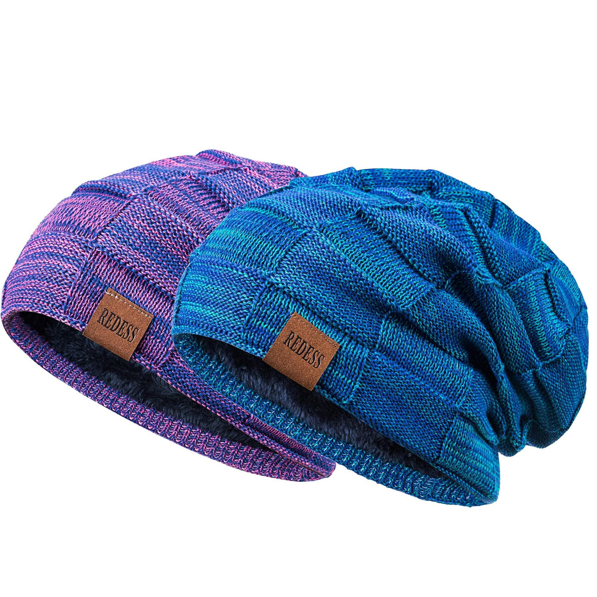 REDESS Beanie Hat for Men and Women Winter Warm Hats Knit Slouchy Thick Skull Cap