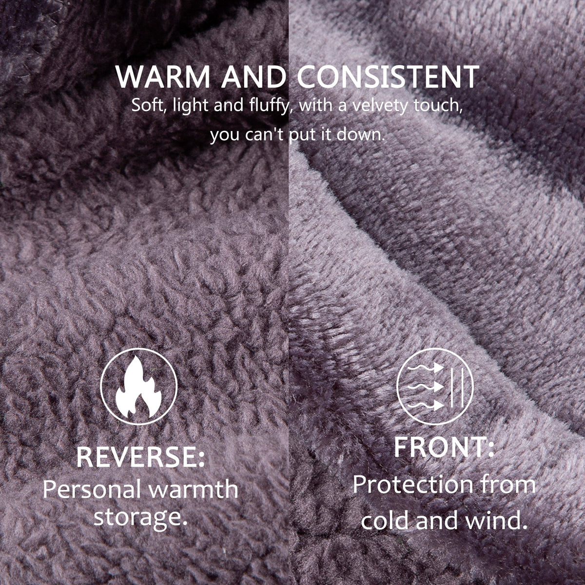 REDESS Oversized Wearable Blanket Hoodie Sweatshirt for Unisex Boy and Girl-Dark Grey