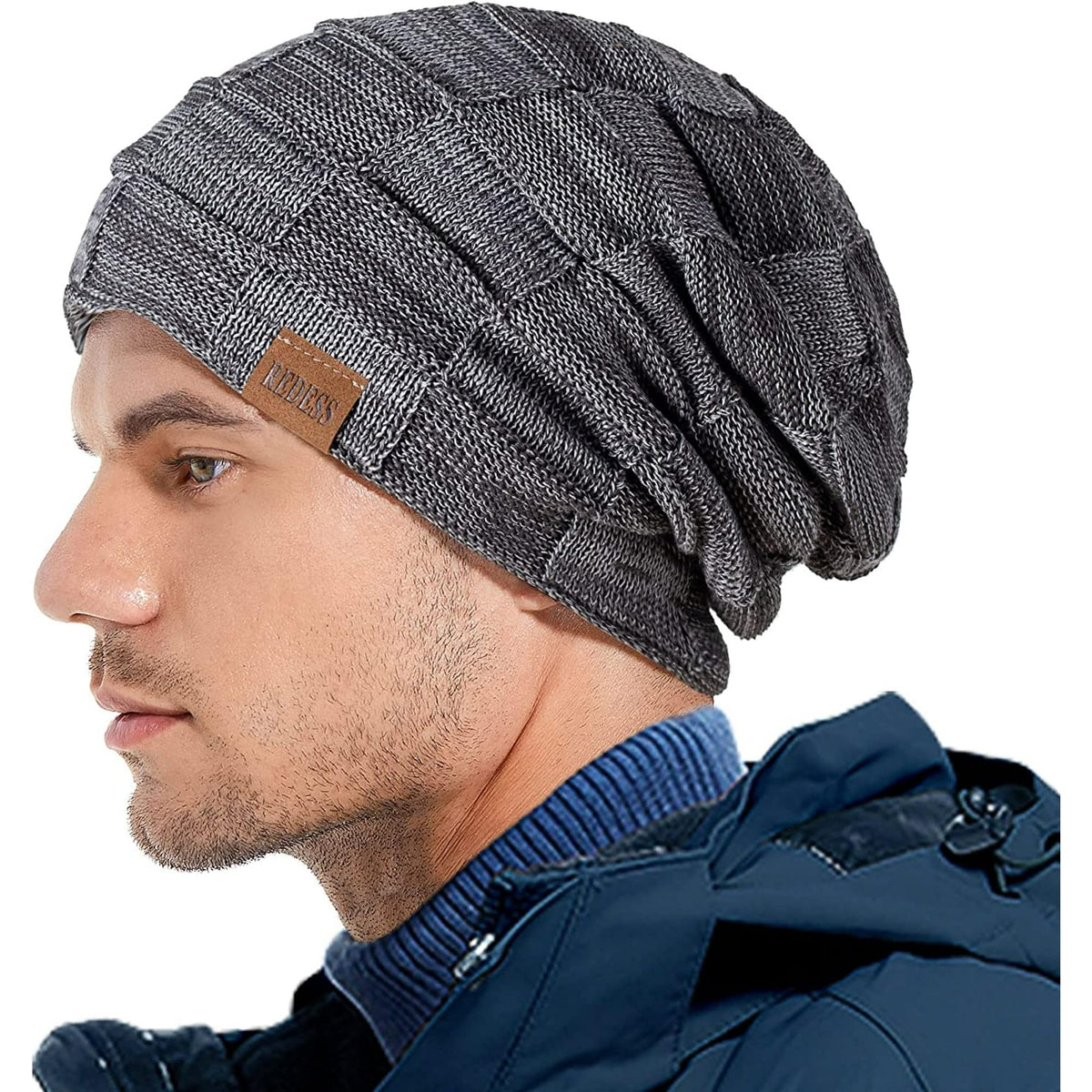 REDESS Beanie Hat for Men and Women Winter Warm Hats Knit Slouchy Thick Skull Cap