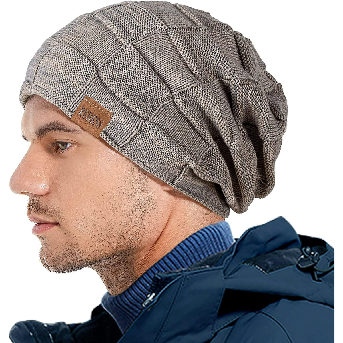 REDESS Beanie Hat for Men and Women Winter Warm Hats Knit Slouchy Thick Skull Cap