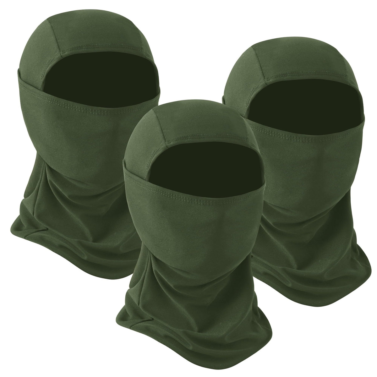 REDESS Balaclava Face Mask for Men and Women Winter Windproof Breathable Lightweight Ski Mask, Black, 3-Pack