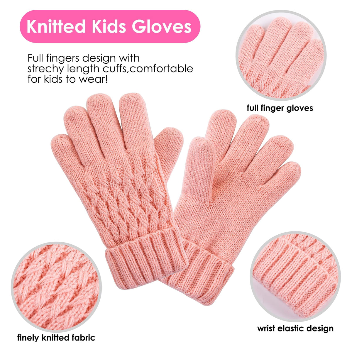 REDESS Unisex Kids Winter Beanie Hat, Gloves and Scarf Set, Acrylic, Multicolor, 3-9 Years