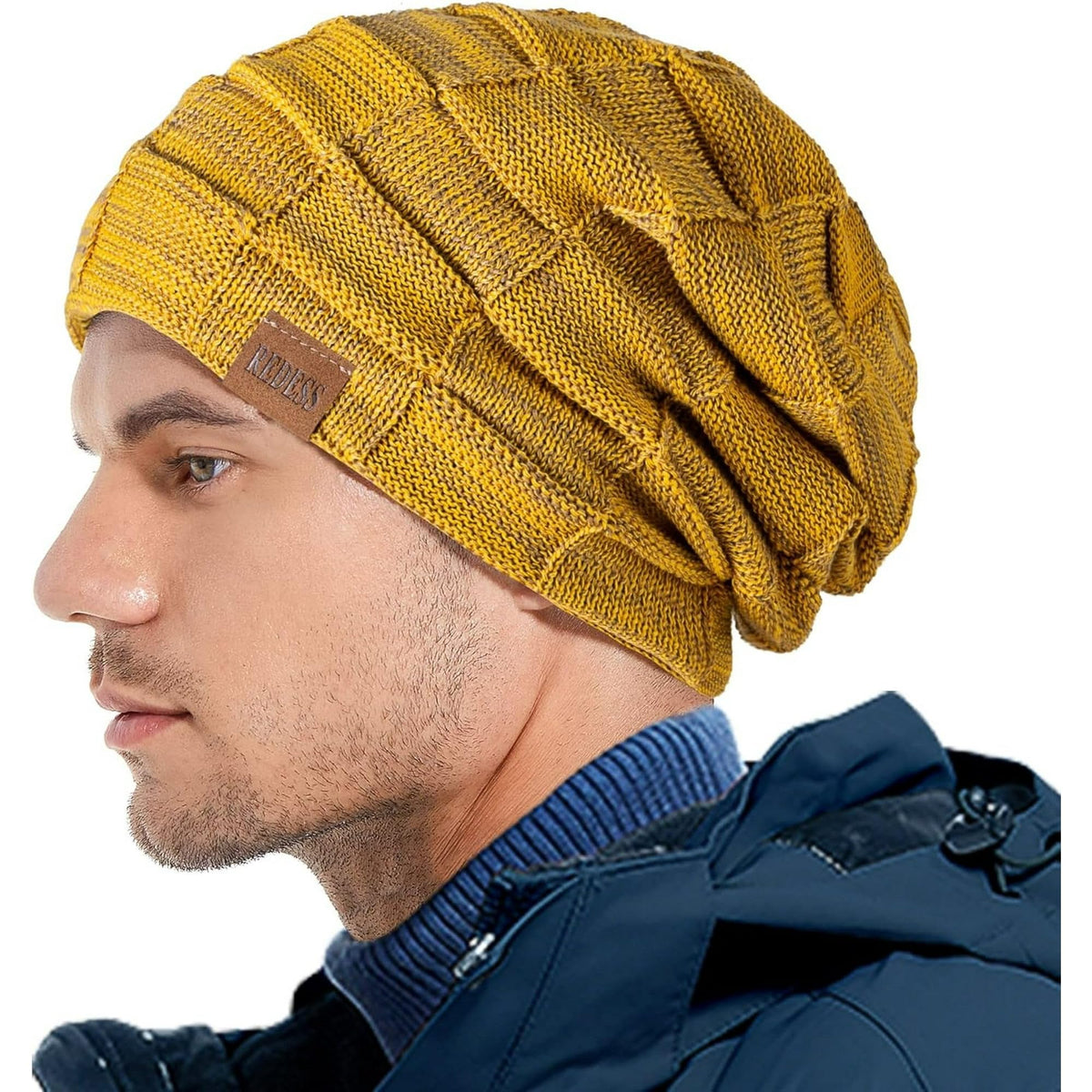 REDESS Beanie Hat for Men and Women Winter Warm Hats Knit Slouchy Thick Skull Cap