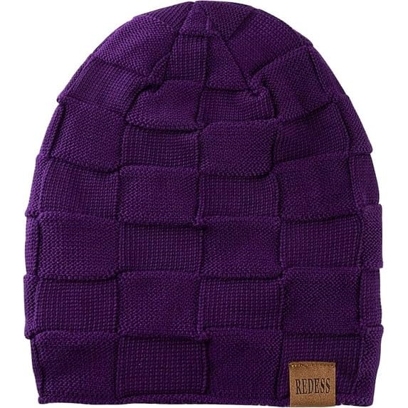 REDESS Beanie Hat for Men and Women Winter Warm Hats Knit Slouchy Thick Skull Cap