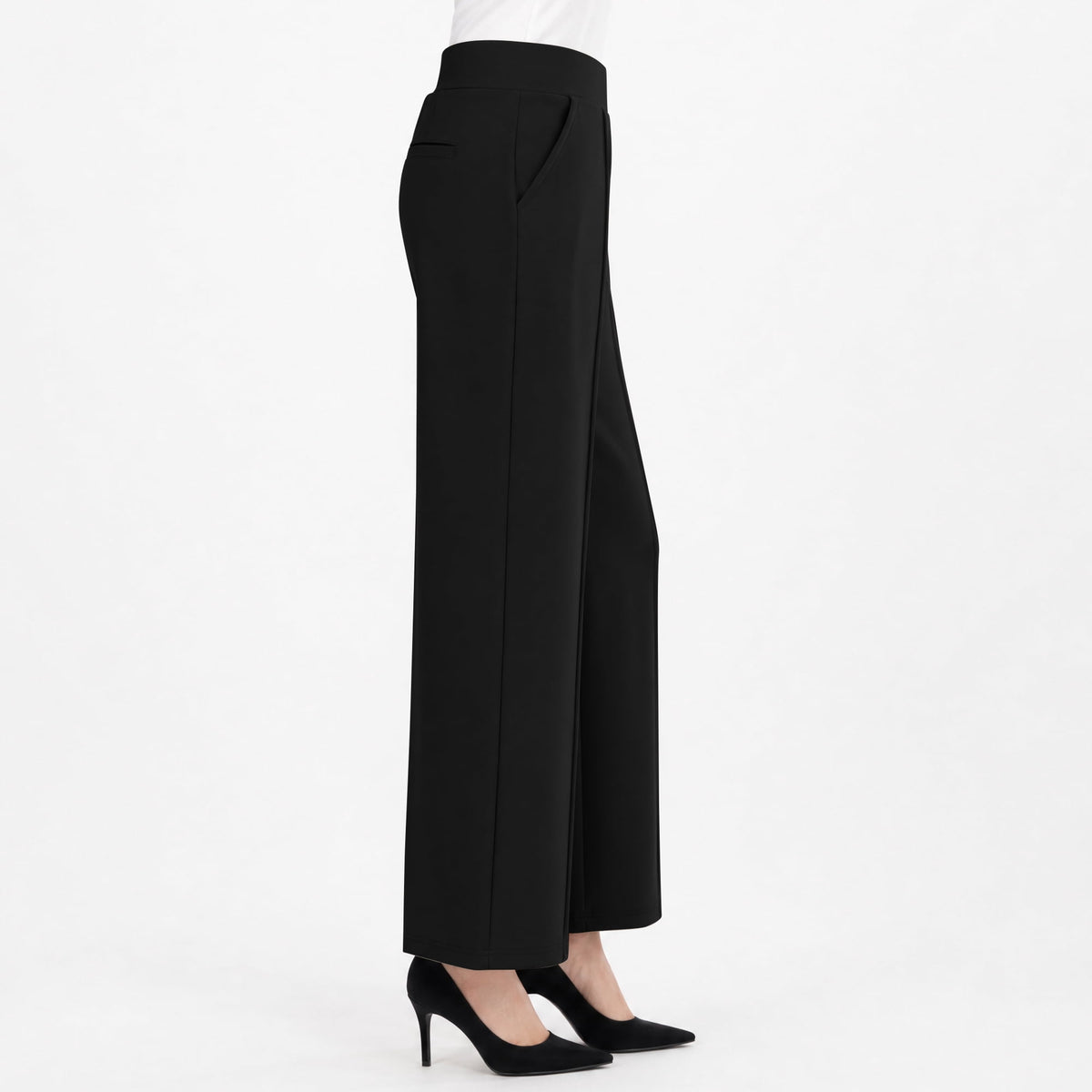 REDESS Sweatpants for Women Wide Leg Casual High Waisted Baggy Sweatpants Worker Wear Pants with Pocket,Black XS-2XL