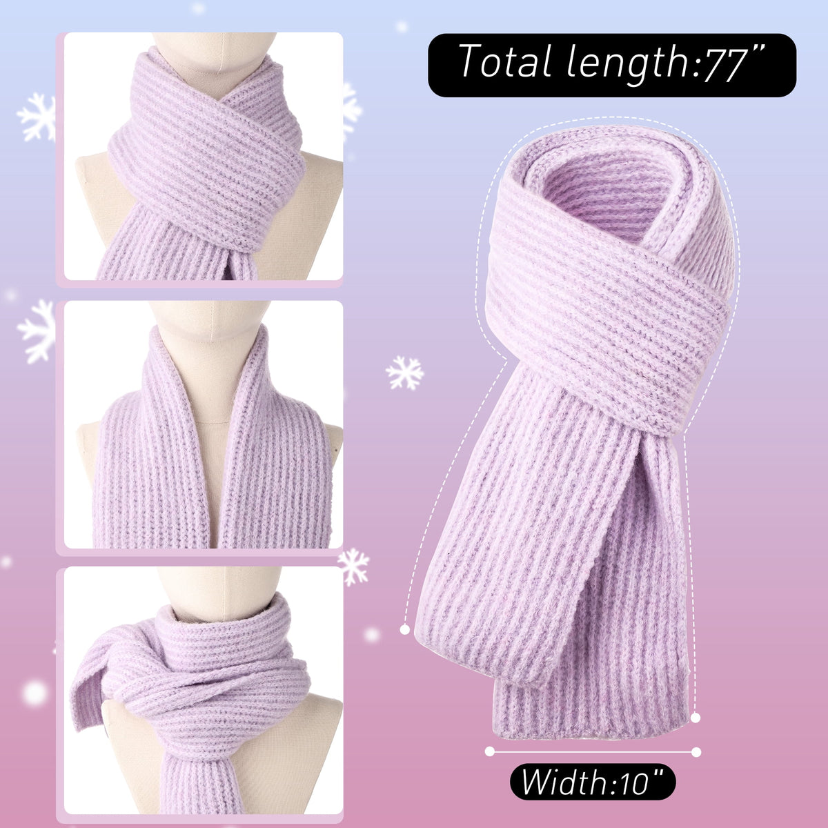REDESS Winter Beanie Hat Scarf and Gloves Set for Men and Women,White