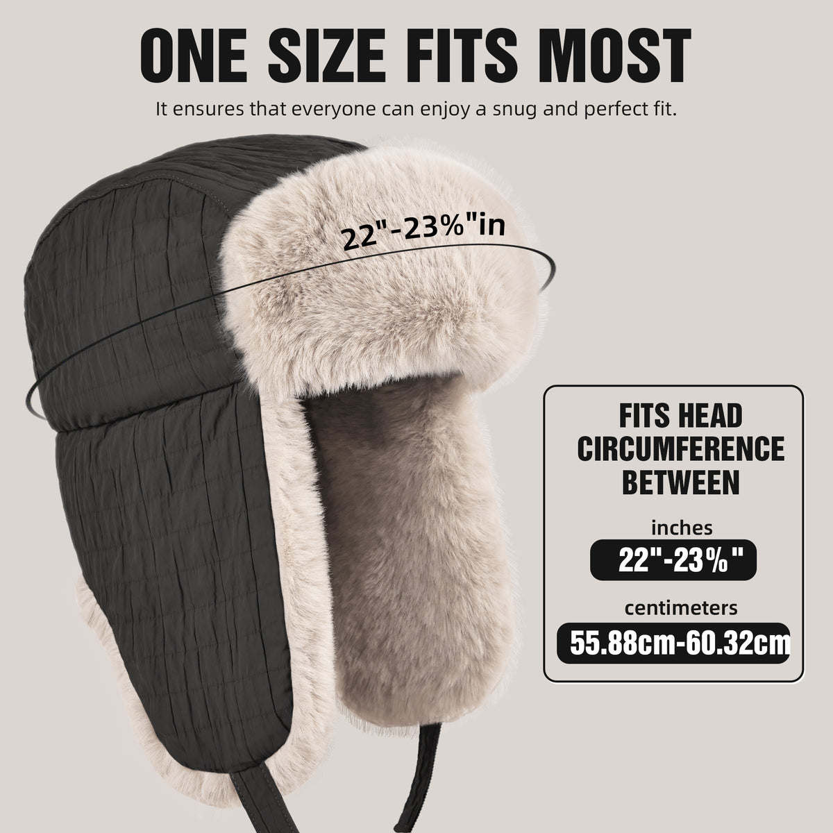 REDESS Unisex Trapper Hat Winter Warmer Ear Flaps Windproof Skiing Hat for Women Men