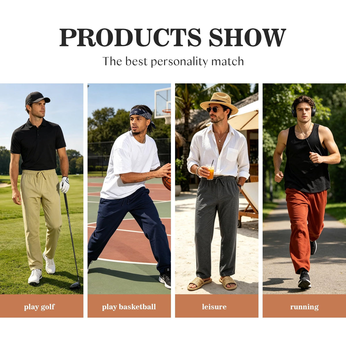 REDESS Mens Sweatpants Soft Fleece Straight Active Casual Jogger Pants Running Workout Gym Pants with Pockets