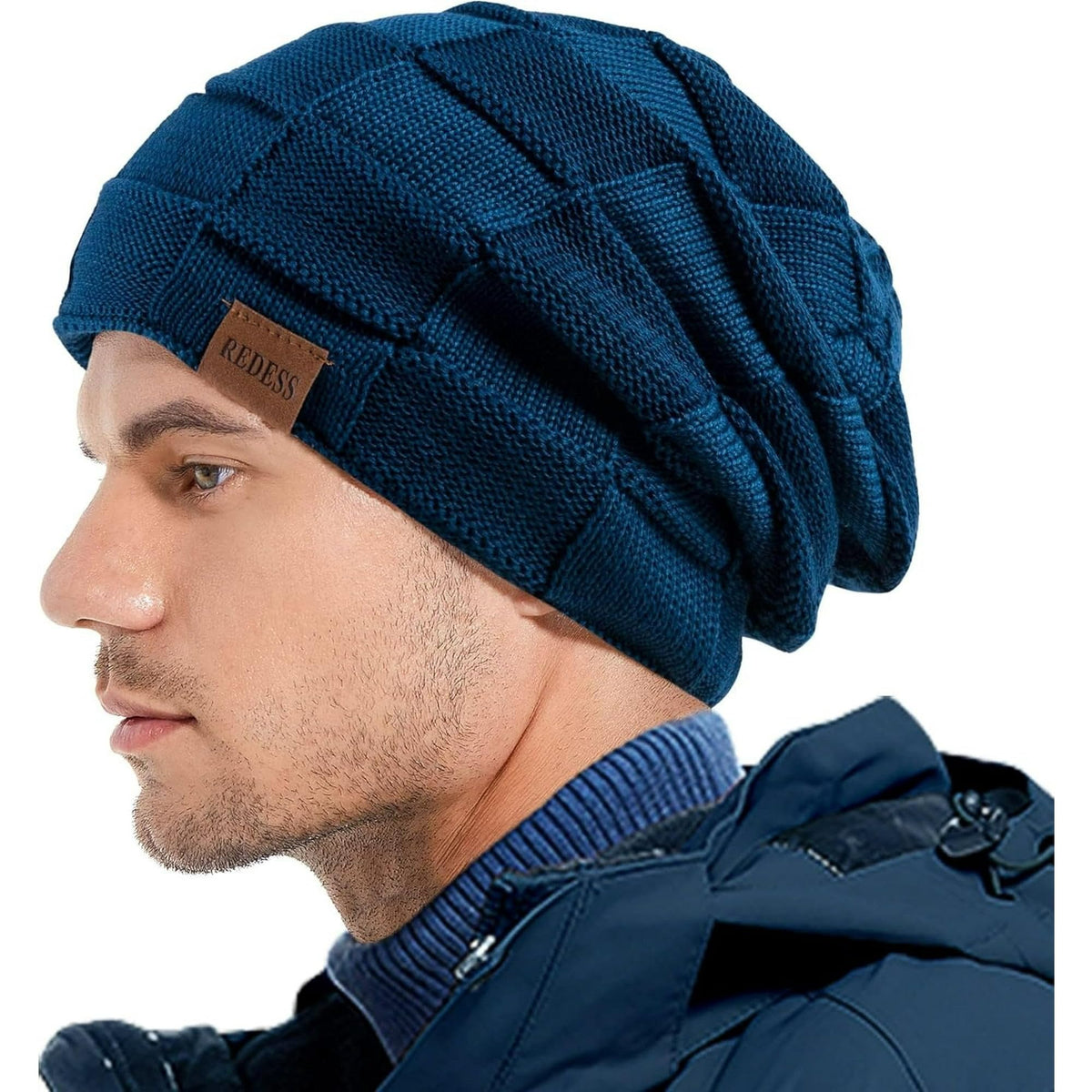 REDESS Beanie Hat for Men and Women Winter Warm Hats Knit Slouchy Thick Skull Cap