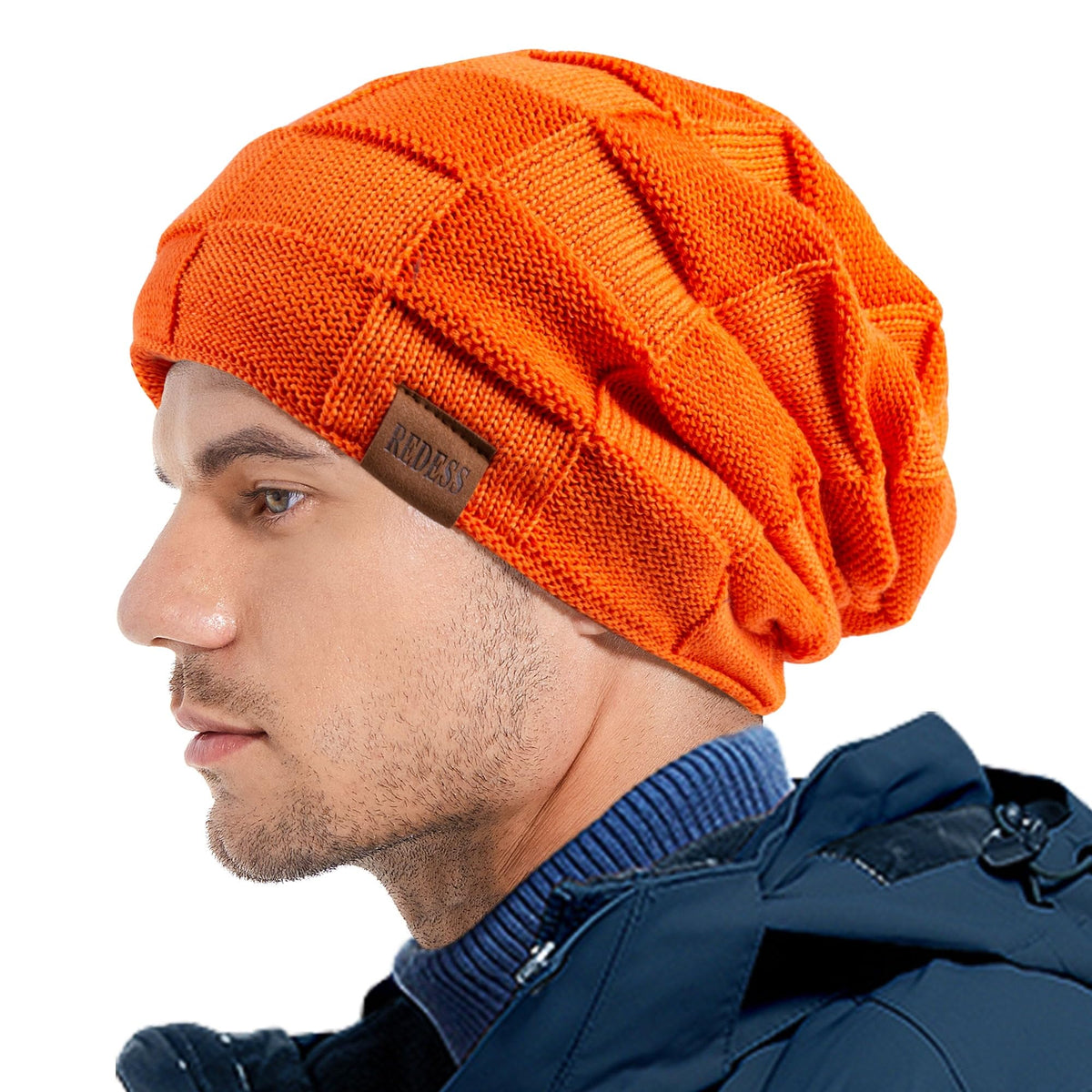 REDESS Beanie Hat for Men and Women Winter Warm Hats Knit Slouchy Thick Skull Cap