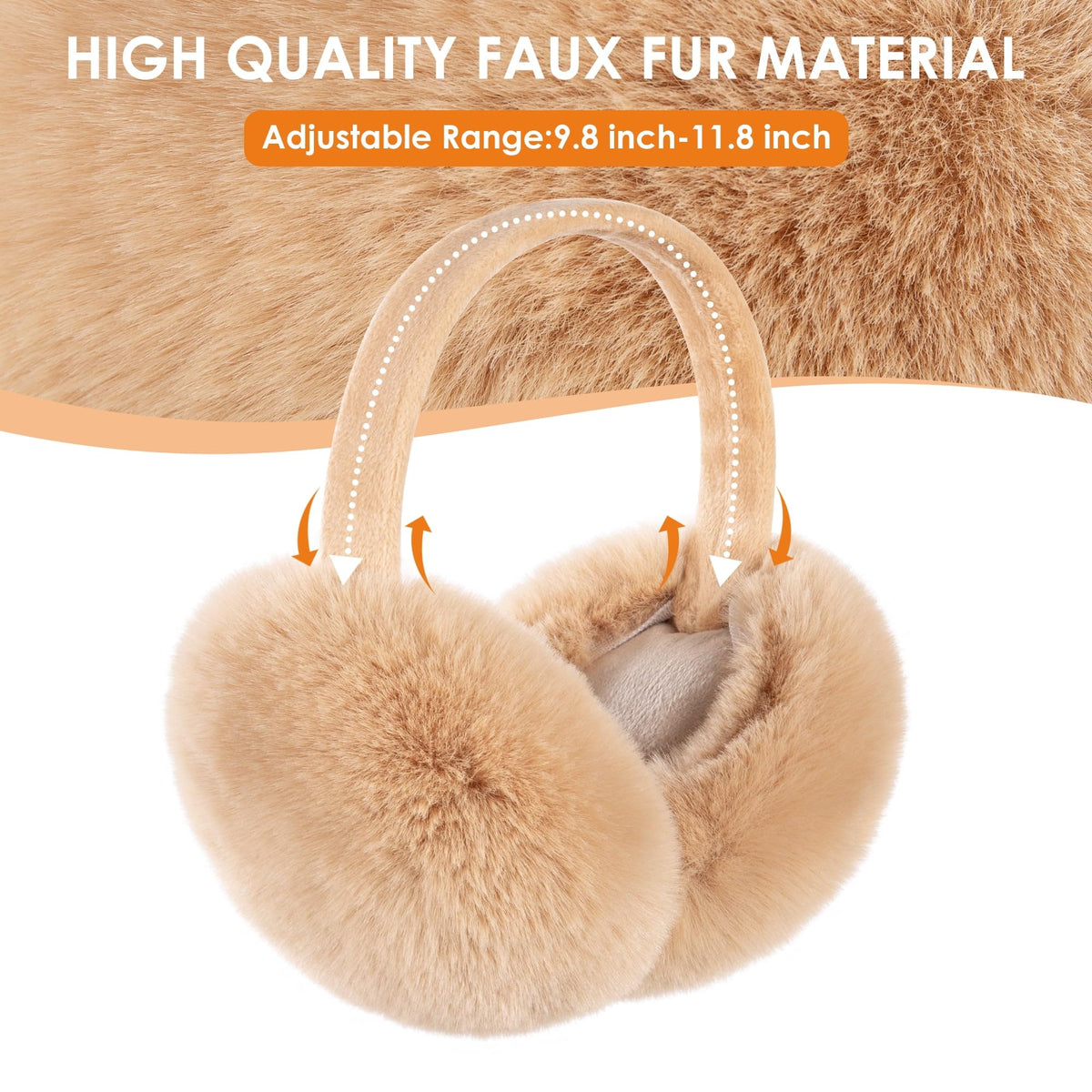 REDESS Winter Ear Warmers for Women Girls Faux Fur Cute Foldable Warm Earmuffs