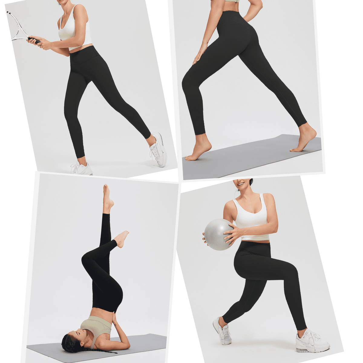 REDESS 2 Pack High Waist Ankle Yoga Leggings for Women Size XS -Black