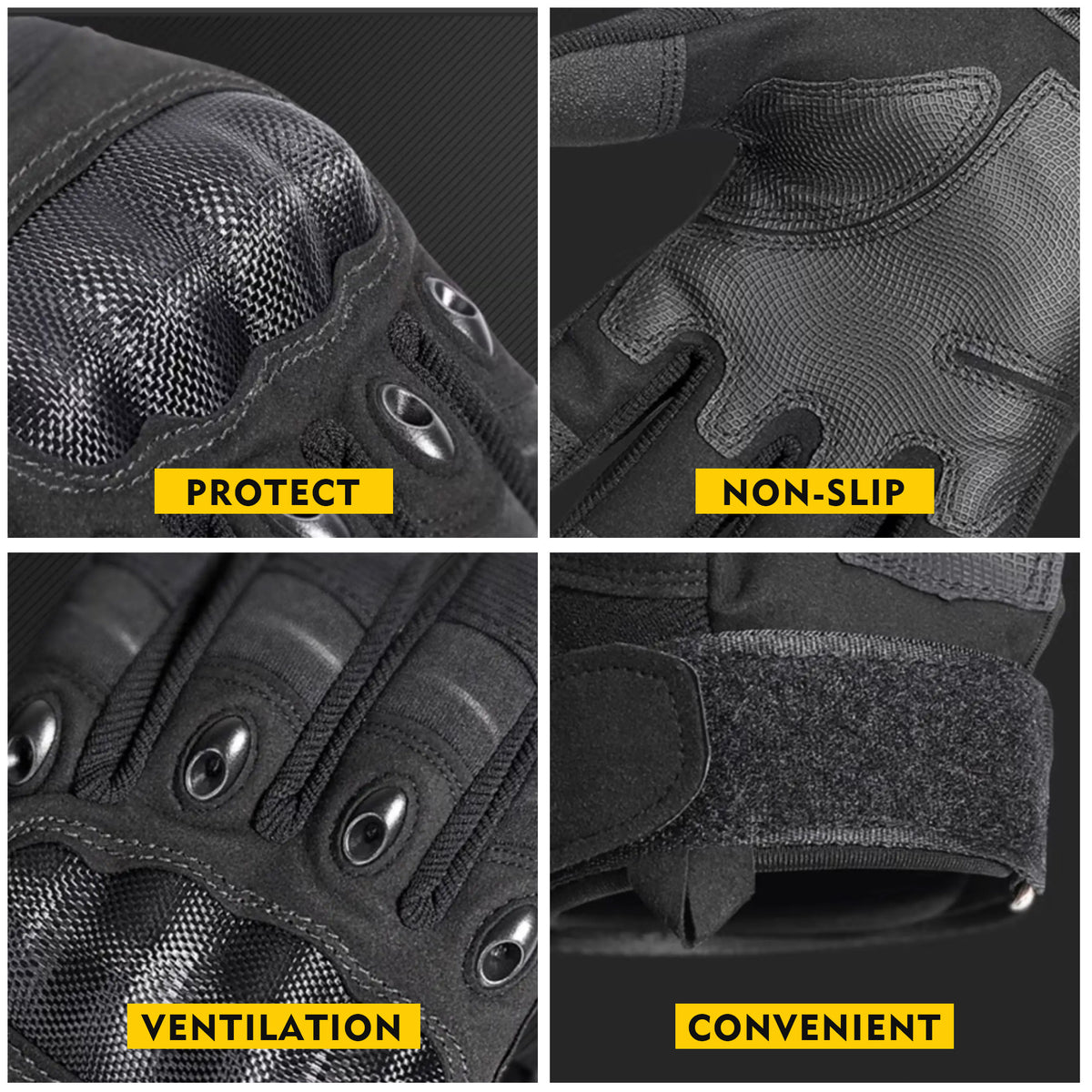 REDESS Motorcycle Gloves for Men and Women Touchscreen Full Finger Gloves with Hard Knuckle Protection for Biker Riding Driving Glove