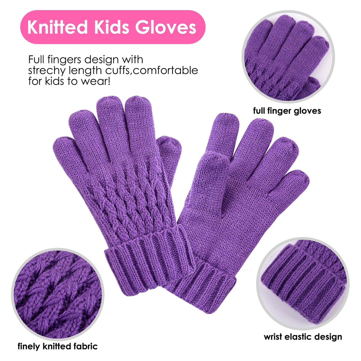REDESS Unisex Kids Winter Beanie Hat, Gloves and Scarf Set, Acrylic, Multicolor, 3-9 Years