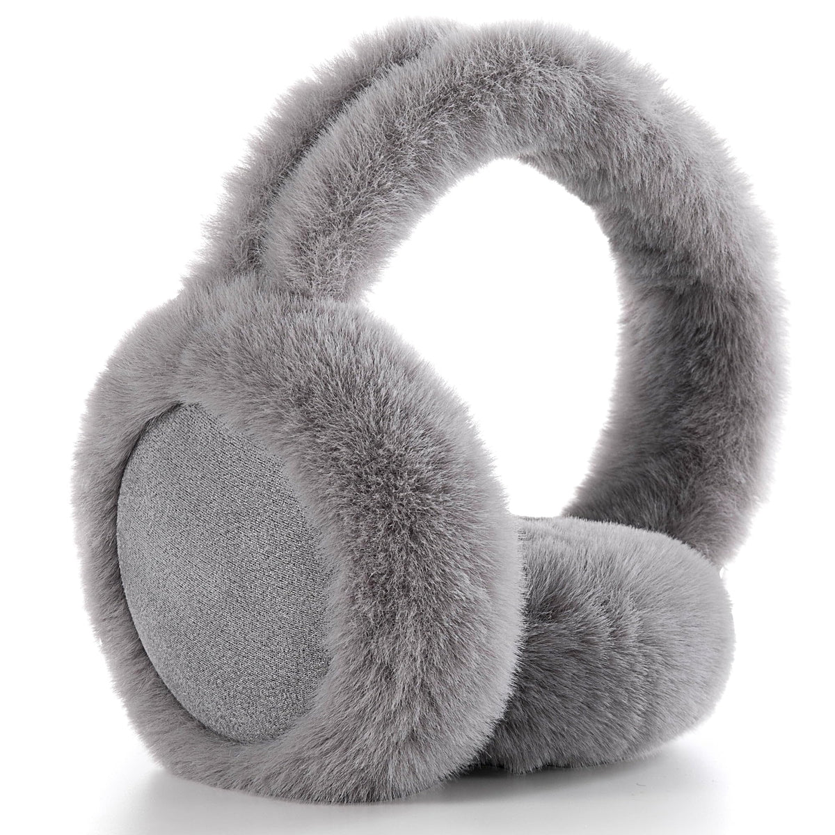 REDESS Women's Winter Warm Earmuffs Girls Faux Fur Cute Foldable Ear Warmers,Black