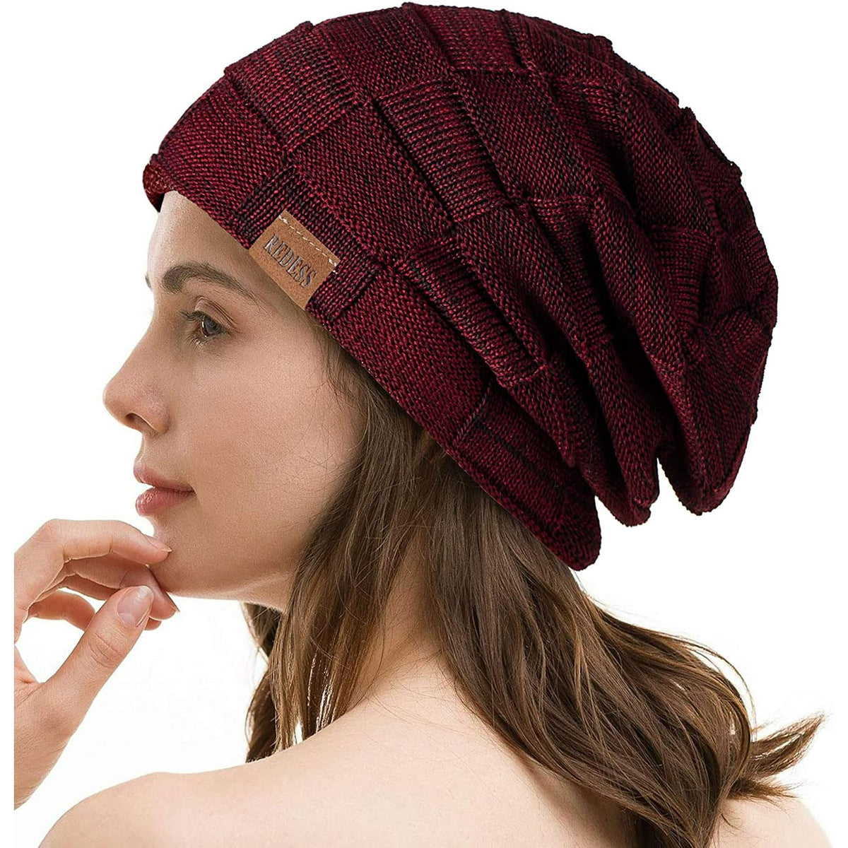 REDESS Beanie Hat for Men and Women Winter Warm Hats Knit Slouchy Thick Skull Cap