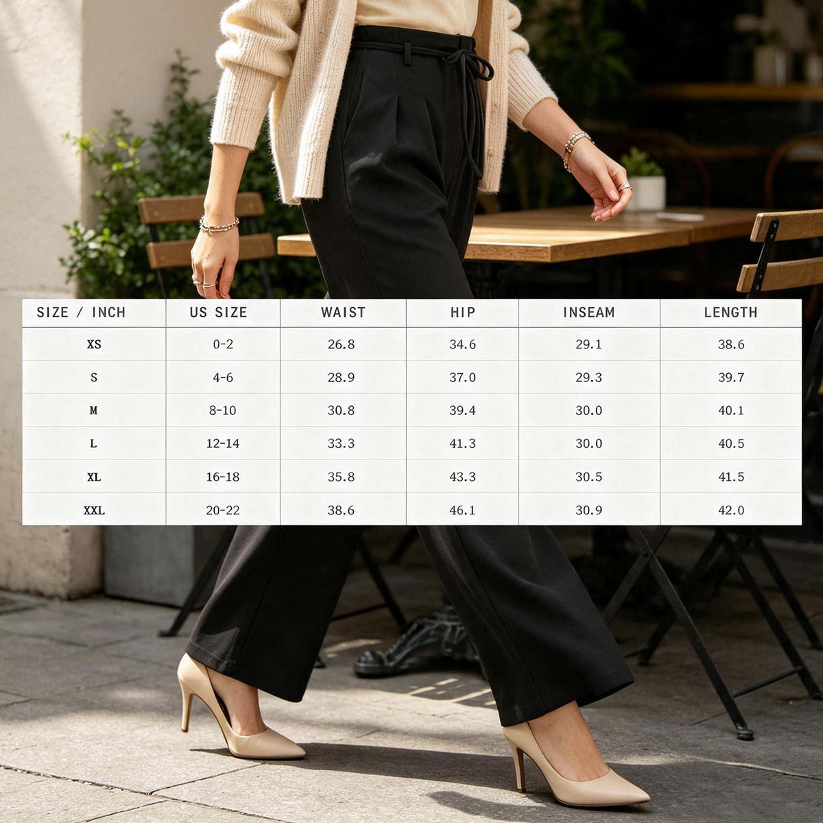REDESS Dress Pants for Women Wide Leg Pant Business Casual Flowy Palazzo Pants with Pocket,XS-2XL