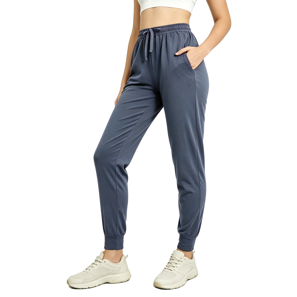 REDESS Sweatpants Women Jogger Pants with Pockets Elastic Lightweight Athletic Pants, Black
