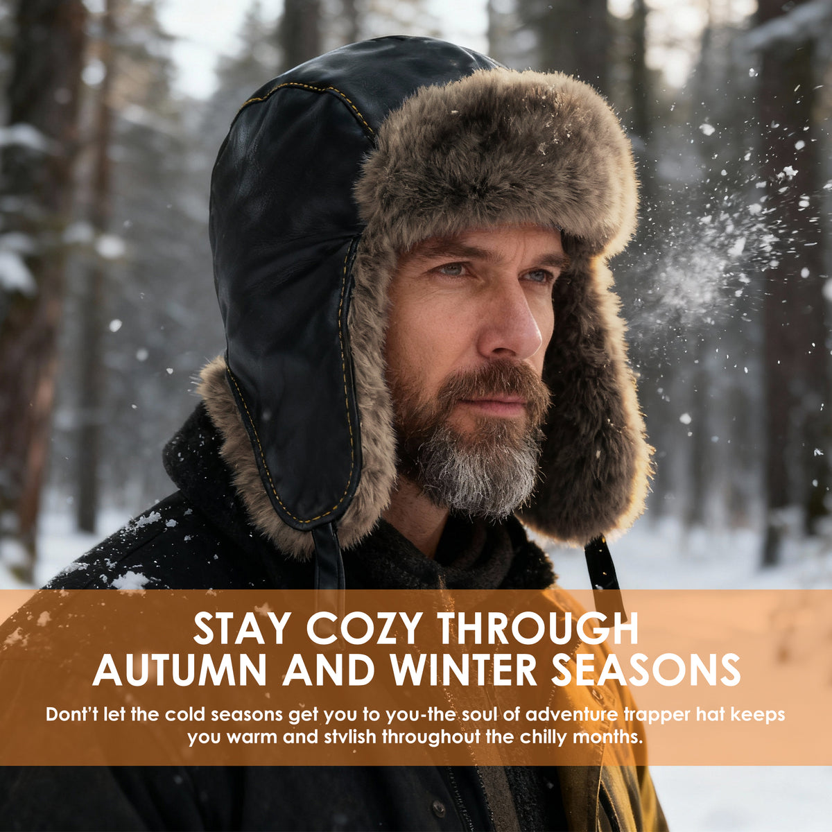 REDESS Men's Trapper Hat Winter Warm Waterproof Hat with Ear Flaps for Men and Women,Green
