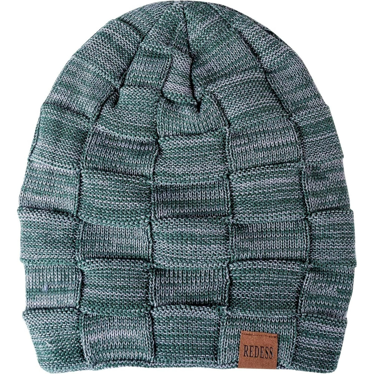REDESS Beanie Hat for Men and Women Winter Warm Hats Knit Slouchy Thick Skull Cap with Face Cover-Black