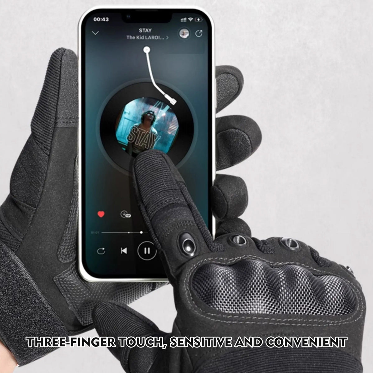 REDESS Motorcycle Gloves for Men and Women Touchscreen Full Finger Gloves with Hard Knuckle Protection for Biker Riding Driving Glove