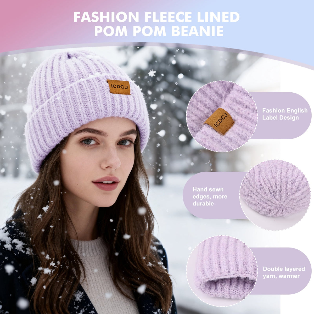 REDESS Winter Beanie Hat Scarf and Gloves Set for Men and Women,White